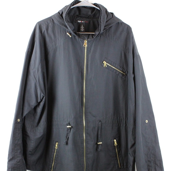 Style & Co. Jackets & Blazers - Women's Black Lightweight Jacket, Style & Co, XL